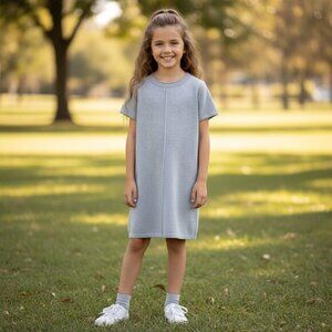 Copper Key Gray Knit Short Sleeve Sweater Dress Girls size M 8/10